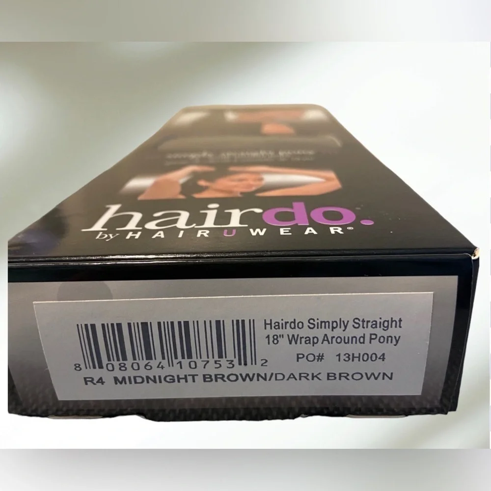 Hairdo Simply Straight 18” Wrap Around Pony R4 Midnight Brown/Dark Brown #13H004